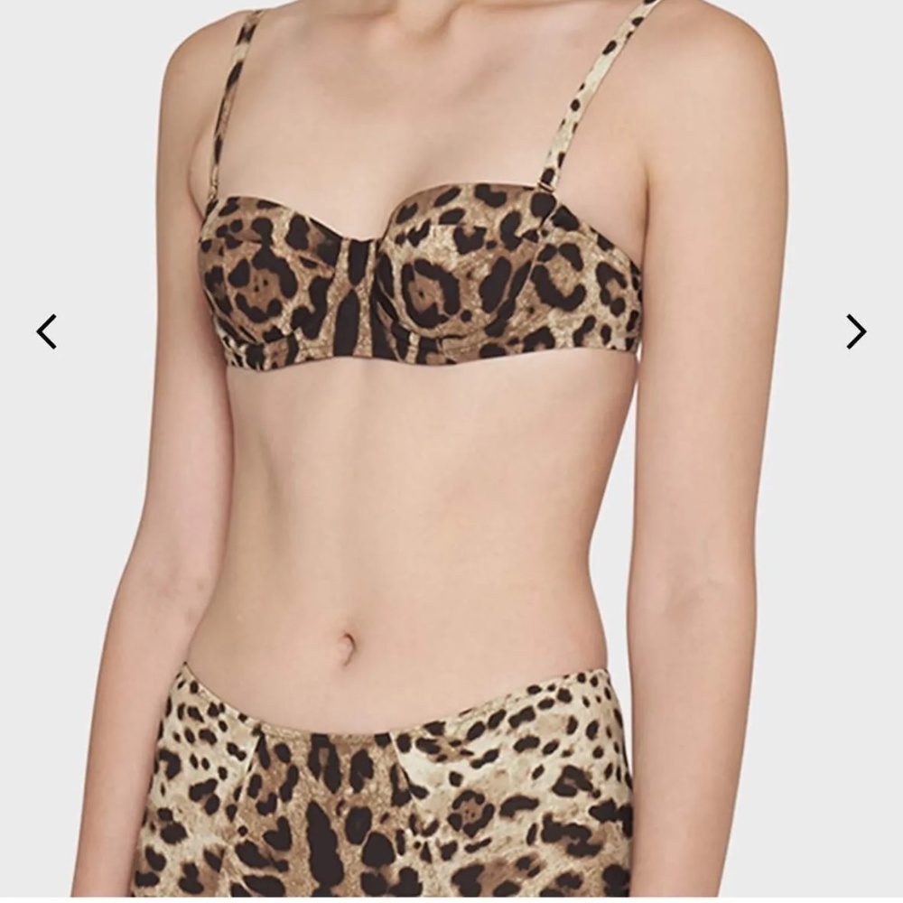 Brand new Dolce Gabbana leopard swimsuit IT 4 (bra and buttoms)